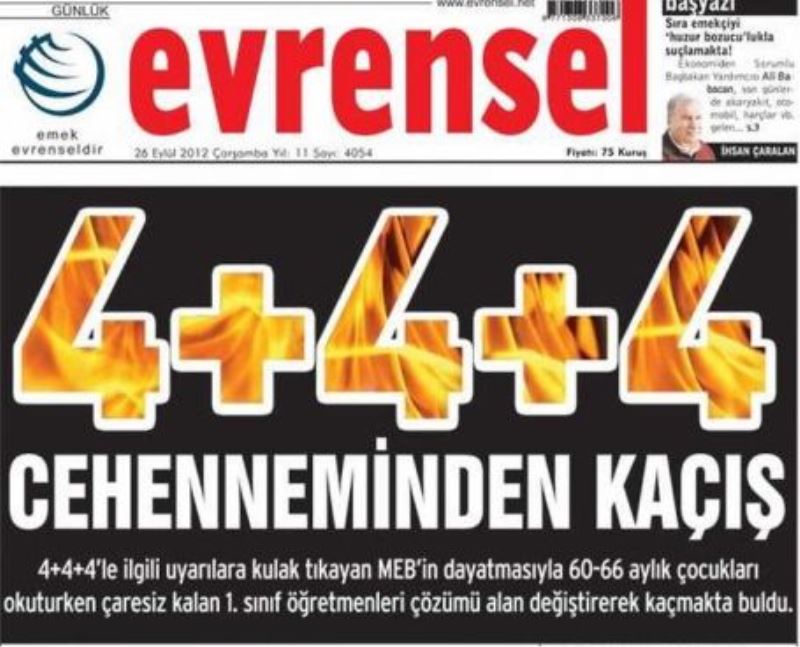 ﻿ 23 bin ögretmen 4+4+4`ten kaçti