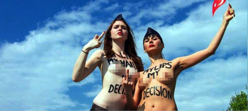 FEMEN bu kez THY için soyundu