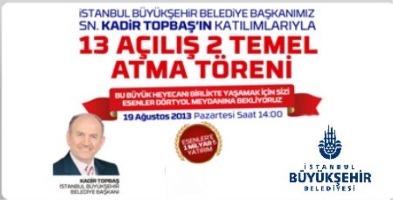 Kadir Topbas IBB Yatirimlari Için Esenler`de