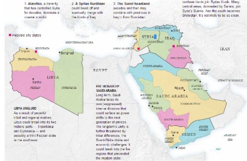 Ortadogu Ülkelerini 14 Parçaya Böldü!
