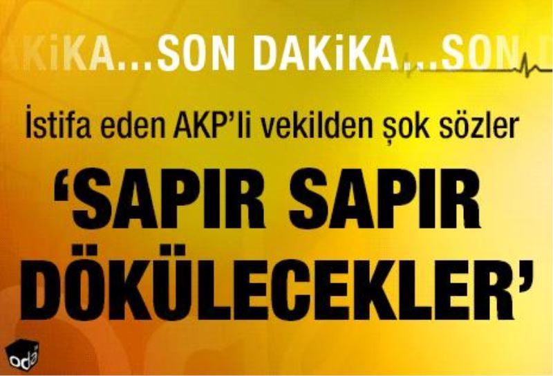 Ve AKP`de beklenen istifa geldi
