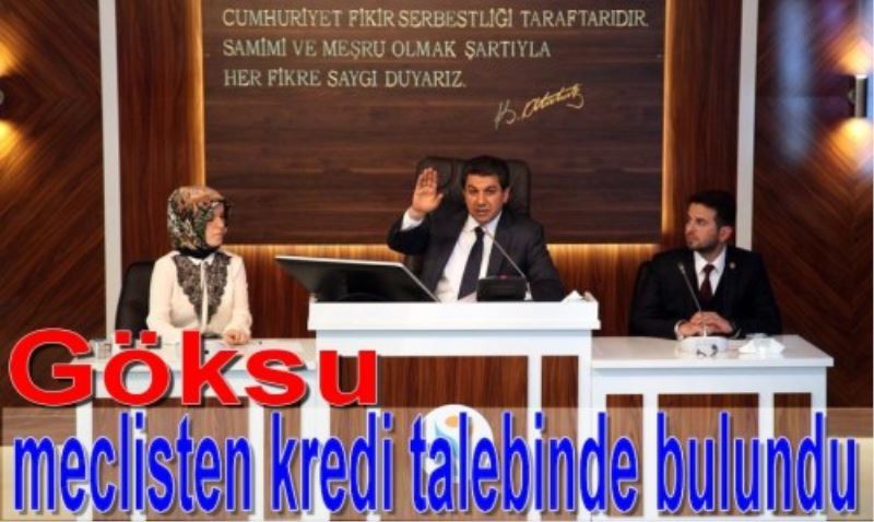 Göksu meclisten kredi talebinde bulundu
