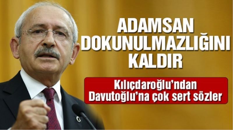 `Adamsan kendi dokunulmazligini kaldir?
