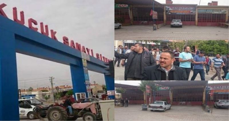 Kilis`te Küçük Sanayi Sitesi esnafi kepenk kapatti