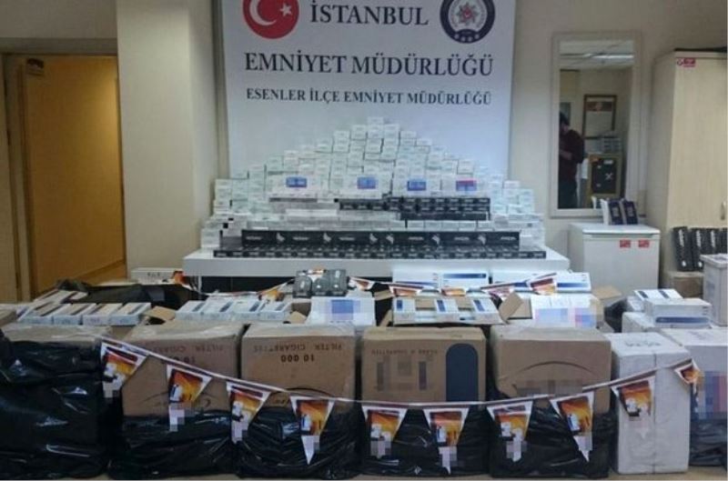 Esenler`de Kaçak Sigara Operasyonu