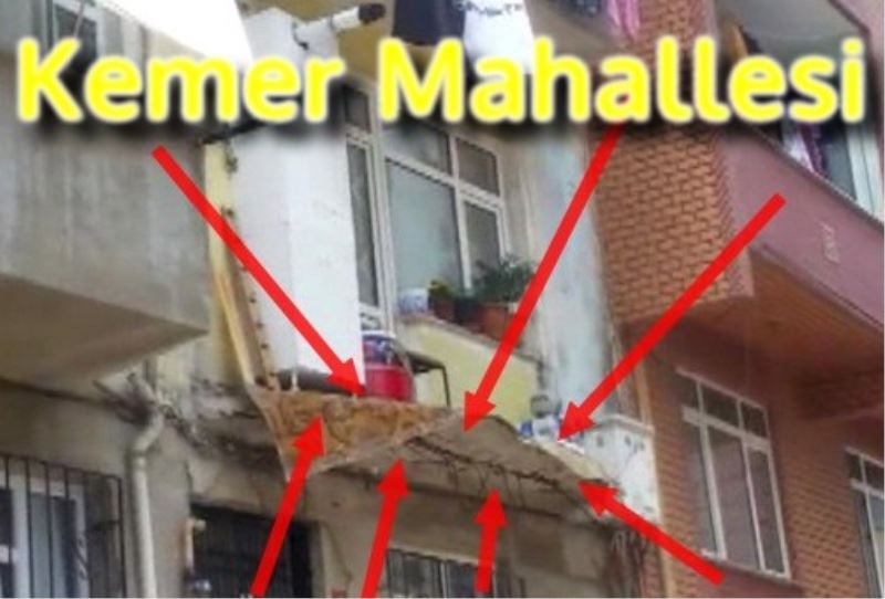 Esenler`de balkon çöktü: 1 yarali
