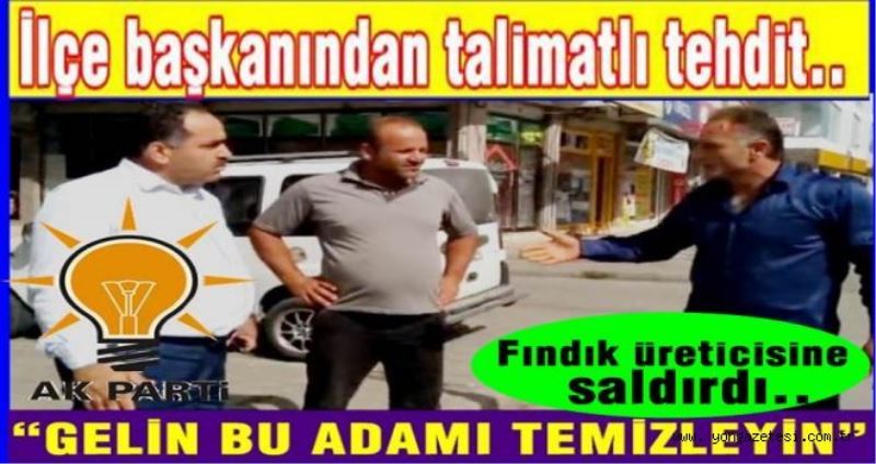 Findigini AKP Ilçe baskanligi önüne döktü