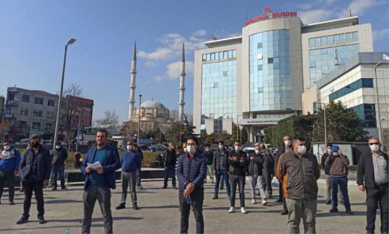 Bayrampasa Belediyesi isçileri dayatilan sefalet sözlesmesine karsi eylem yapti
