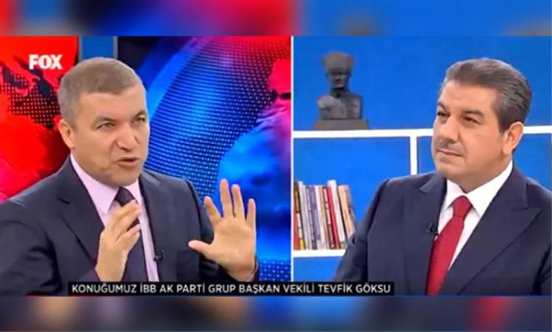 Esenler Belediye Baskani Tevfik Göksu'nun canli yayinda zor anlari