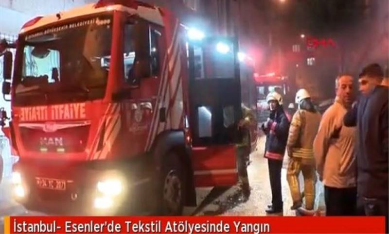 Esenler'de Tekstil Atölyesinde Yangin