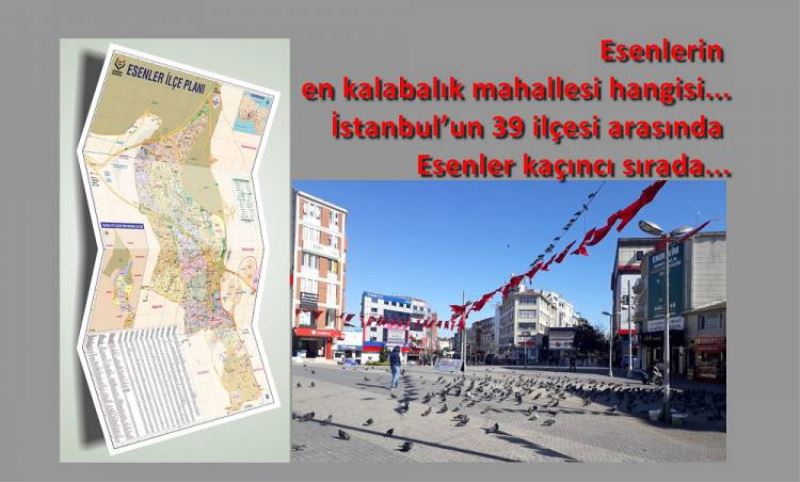 Esenler ‘in nüfusu 446 bin 276, En kalabalik mahallesi…