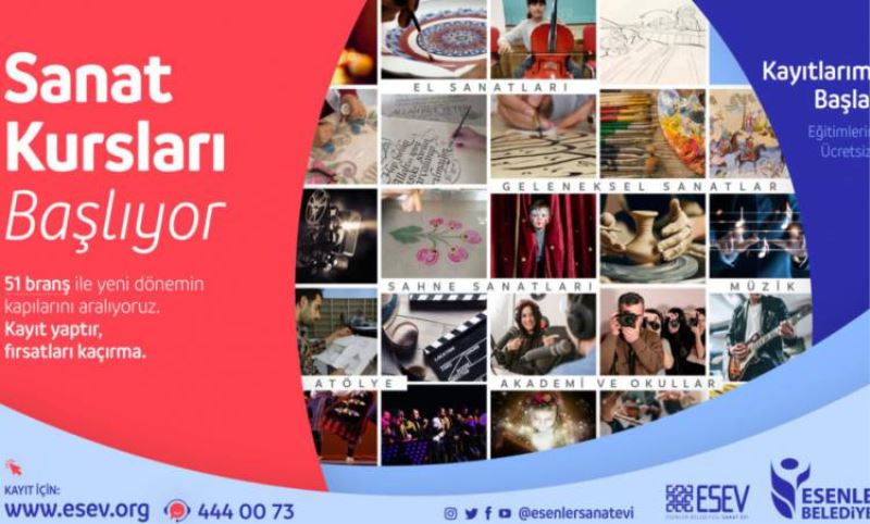 ESEV SANAT KURSLARI BASLIYOR