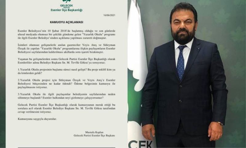 Kaplan “Süleyman Özisik ve Veyis Ates’e Esenler Belediyesi bütçesinden ne kadar ödendi”