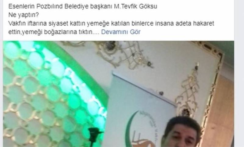 Sayin M.TEVFIK GÖKSU Iftarlarda Pot Kirmaya Devam Ediyor…