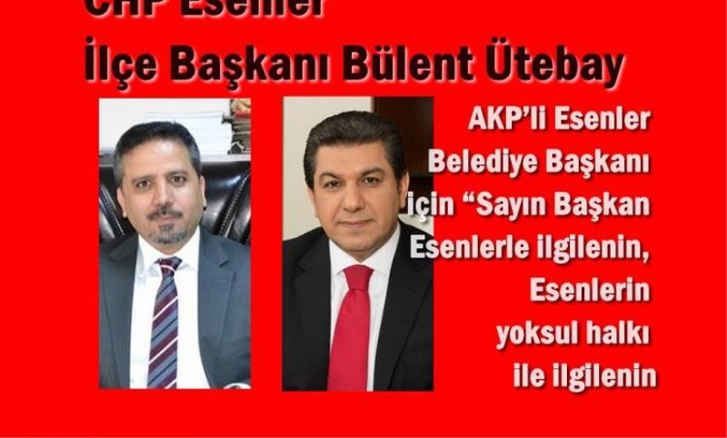 Ütebay “Esenlerin ihtiyaç sahiplerine elinizi uzatin”